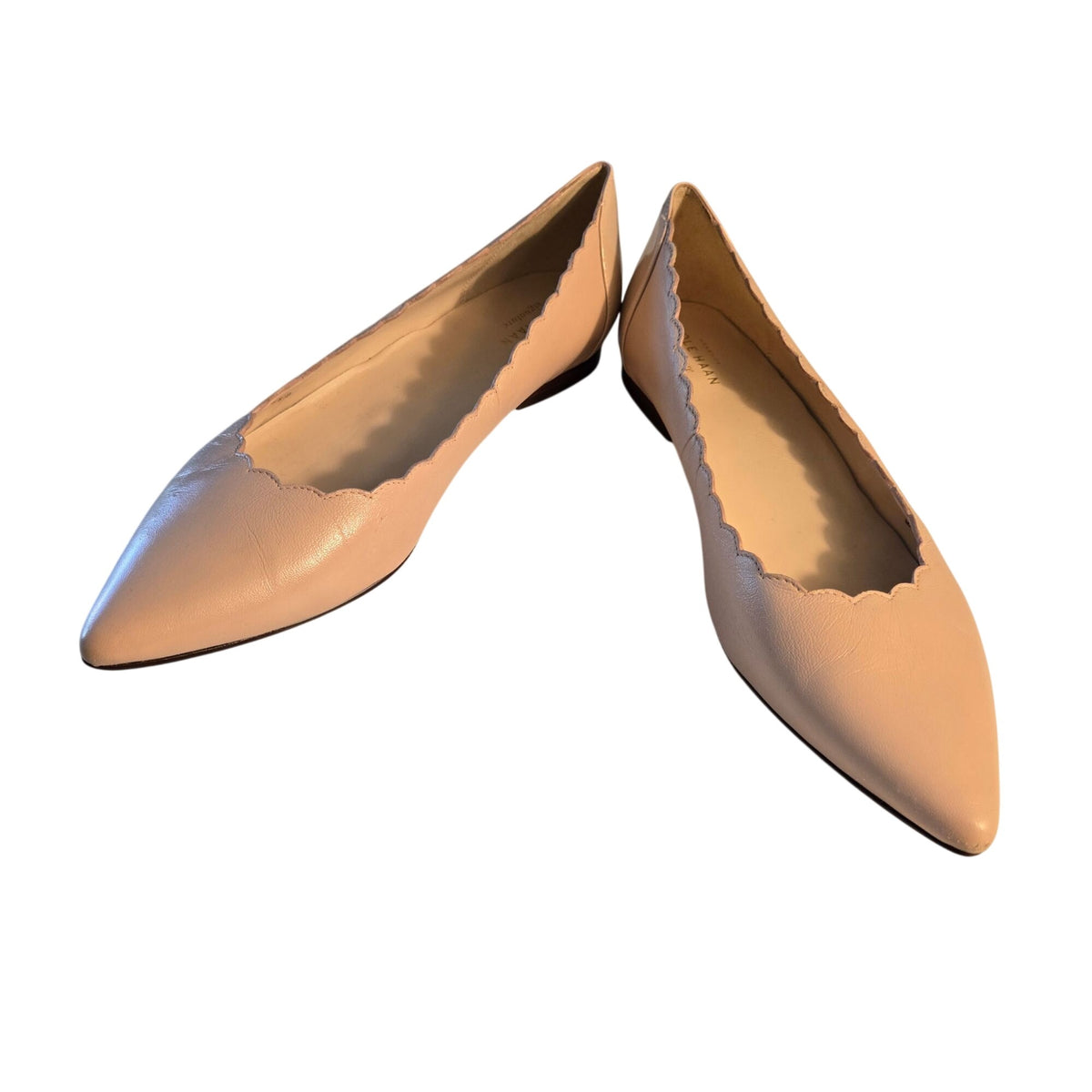 Cole Haan Leather Grand Scalloped Pink Pointed Toe Flats Size 8.5