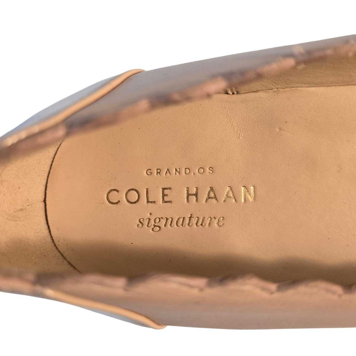 Cole Haan Leather Grand Scalloped Pink Pointed Toe Flats Size 8.5