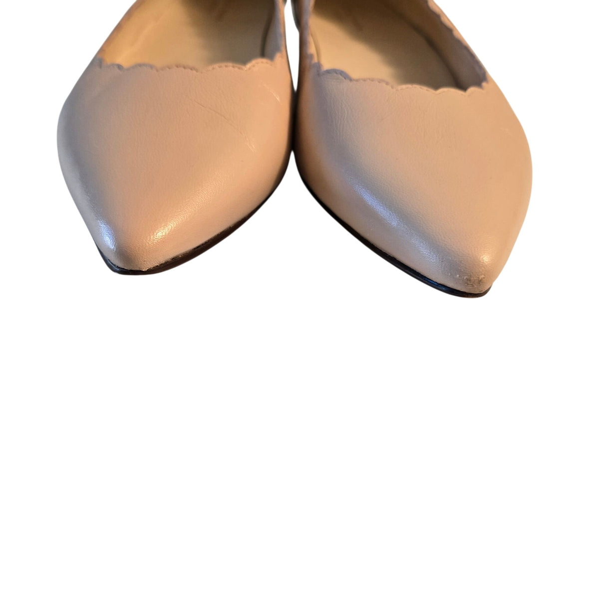 Cole Haan Leather Grand Scalloped Pink Pointed Toe Flats Size 8.5