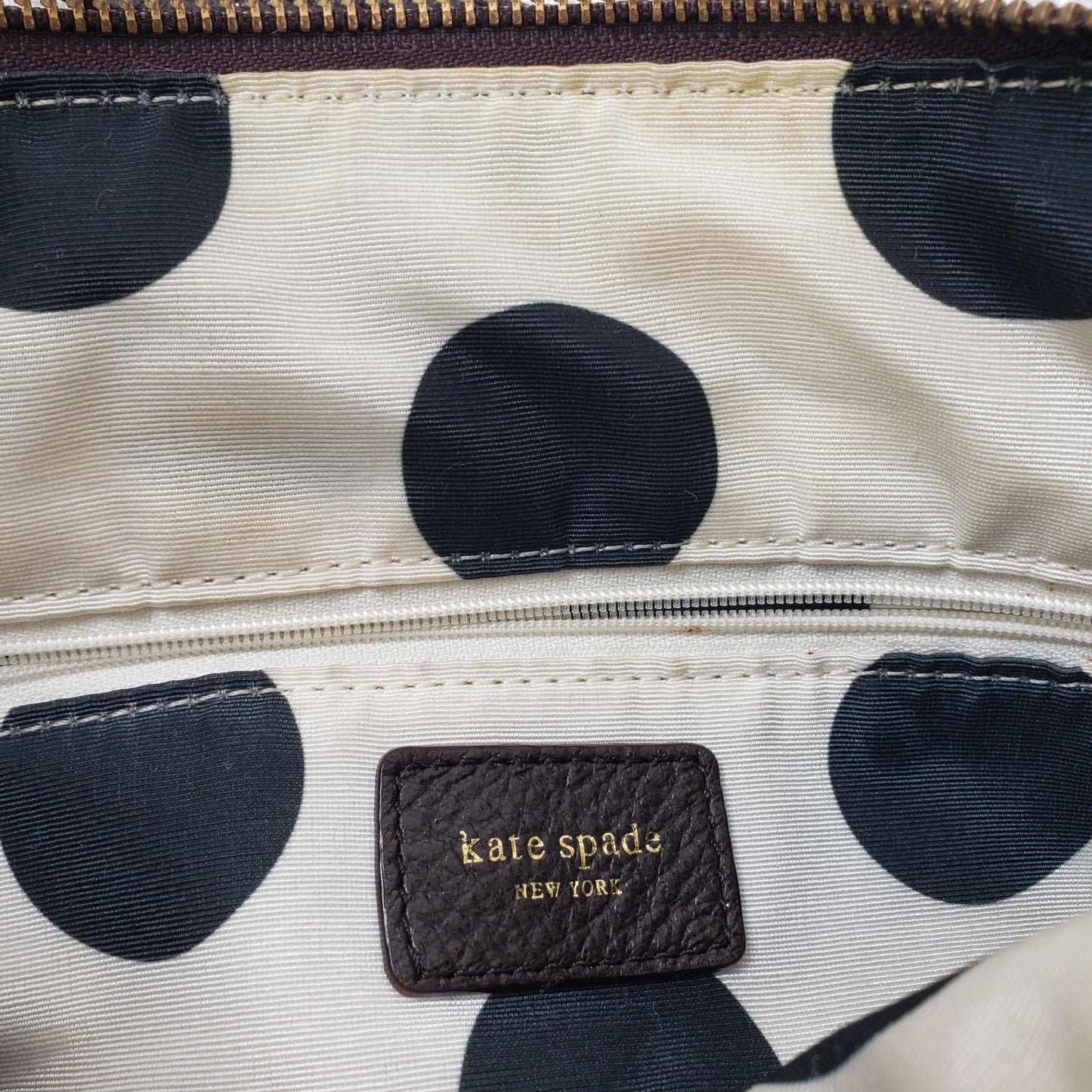 Kate Spade Countries Glossy Pebble Leather Satchel Handbag