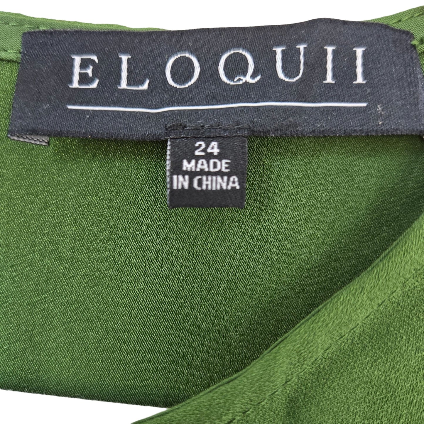 Eloquii Pleat Hem Short Sleeve Blouse Size 24