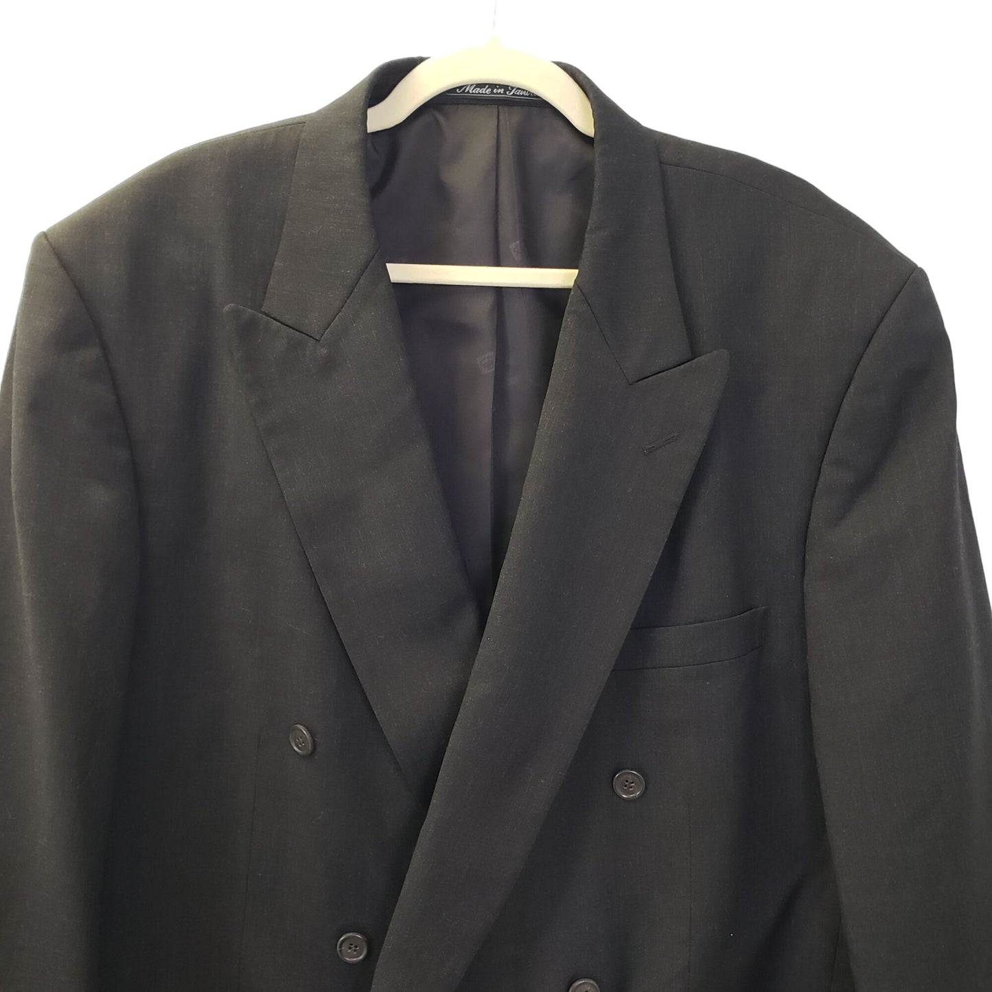 Pierre Balmain 100% Wool Double Breasted Sport Coat Blazer Size 50 Long