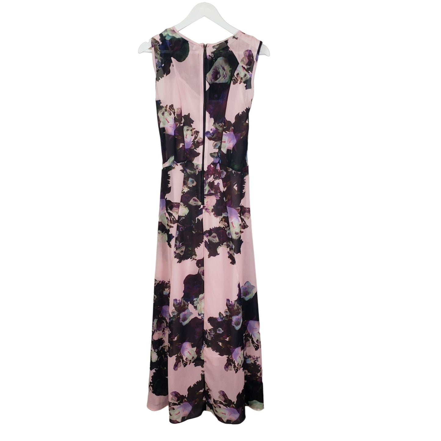 Carmen Marc Valvo Floral Hi-Low Hem Midi Dress Size 2