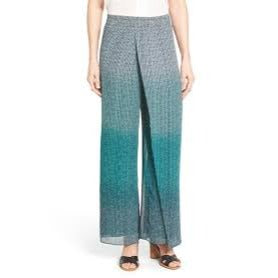 Nic+Zoe Graphic Print Ombre Dots Wide Leg Pants Size Medium