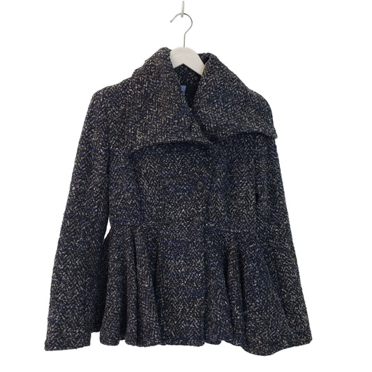 Free People Tweed Patricia Peplum Peacoat Size 4