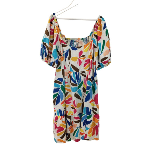 NWOT Tabitha Brown x Target Linen Blend Leaf Print Boho Dress Size 1X
