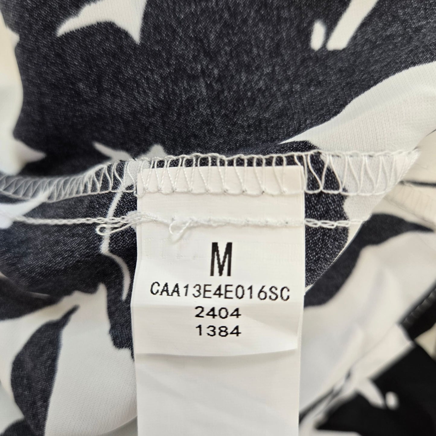 NWT Cupshe Black and White Floral Square Neck Bell Bottom Jumpsuit Size Medium