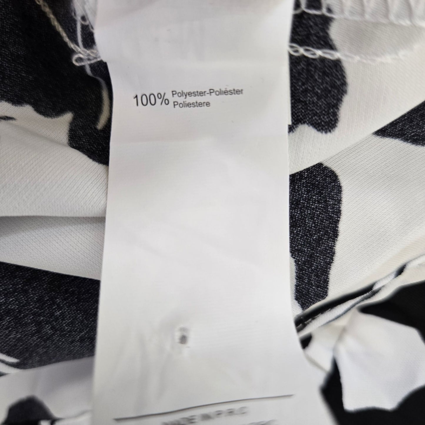 NWT Cupshe Black and White Floral Square Neck Bell Bottom Jumpsuit Size Medium