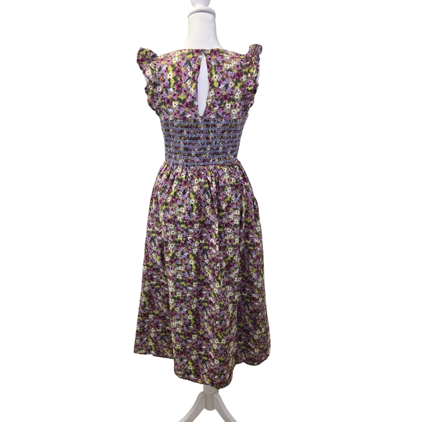 English Factory Floral Smocked Midi Dress Size XS