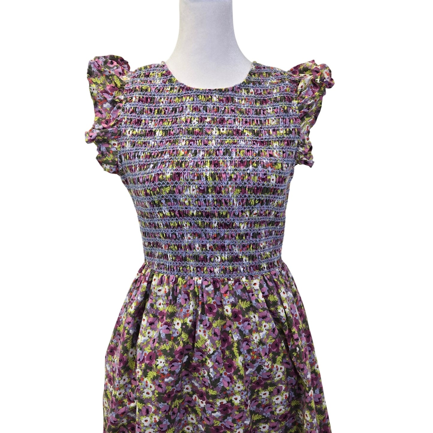 English Factory Floral Smocked Midi Dress Size XS