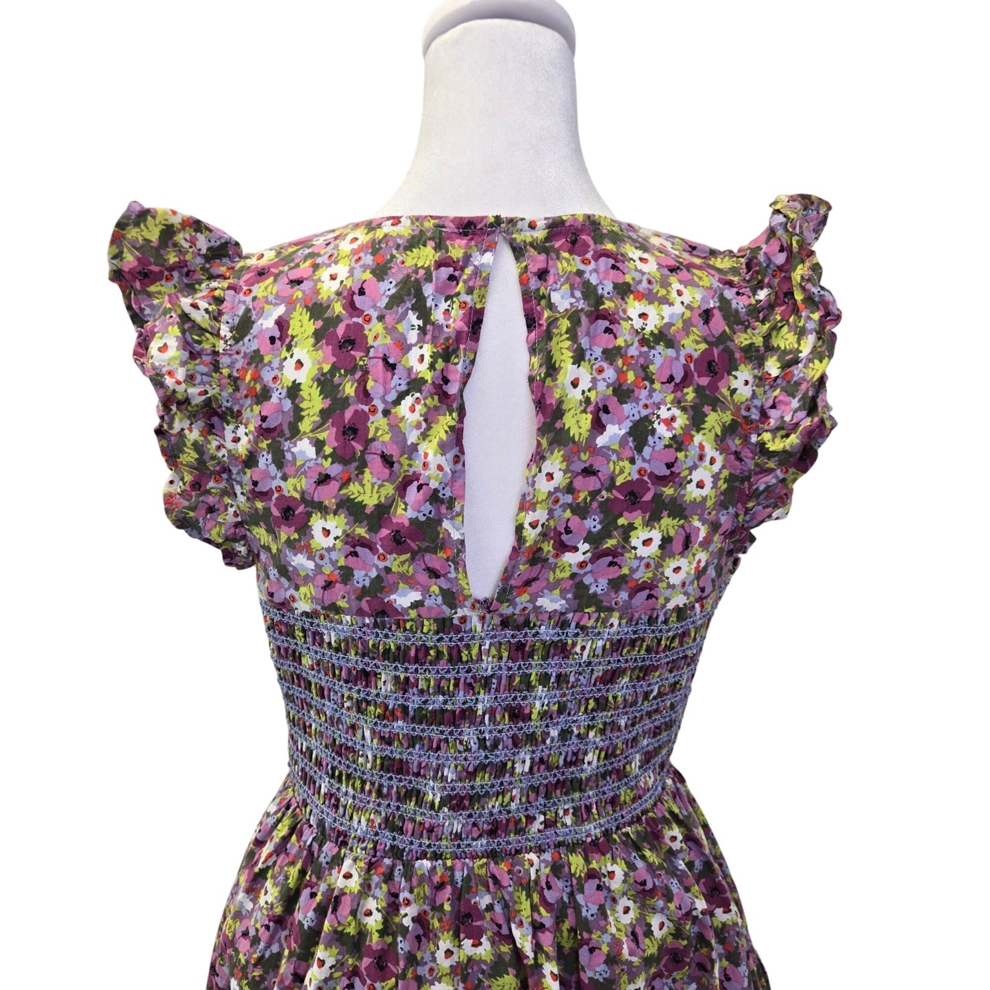 English Factory Floral Smocked Midi Dress Size XS