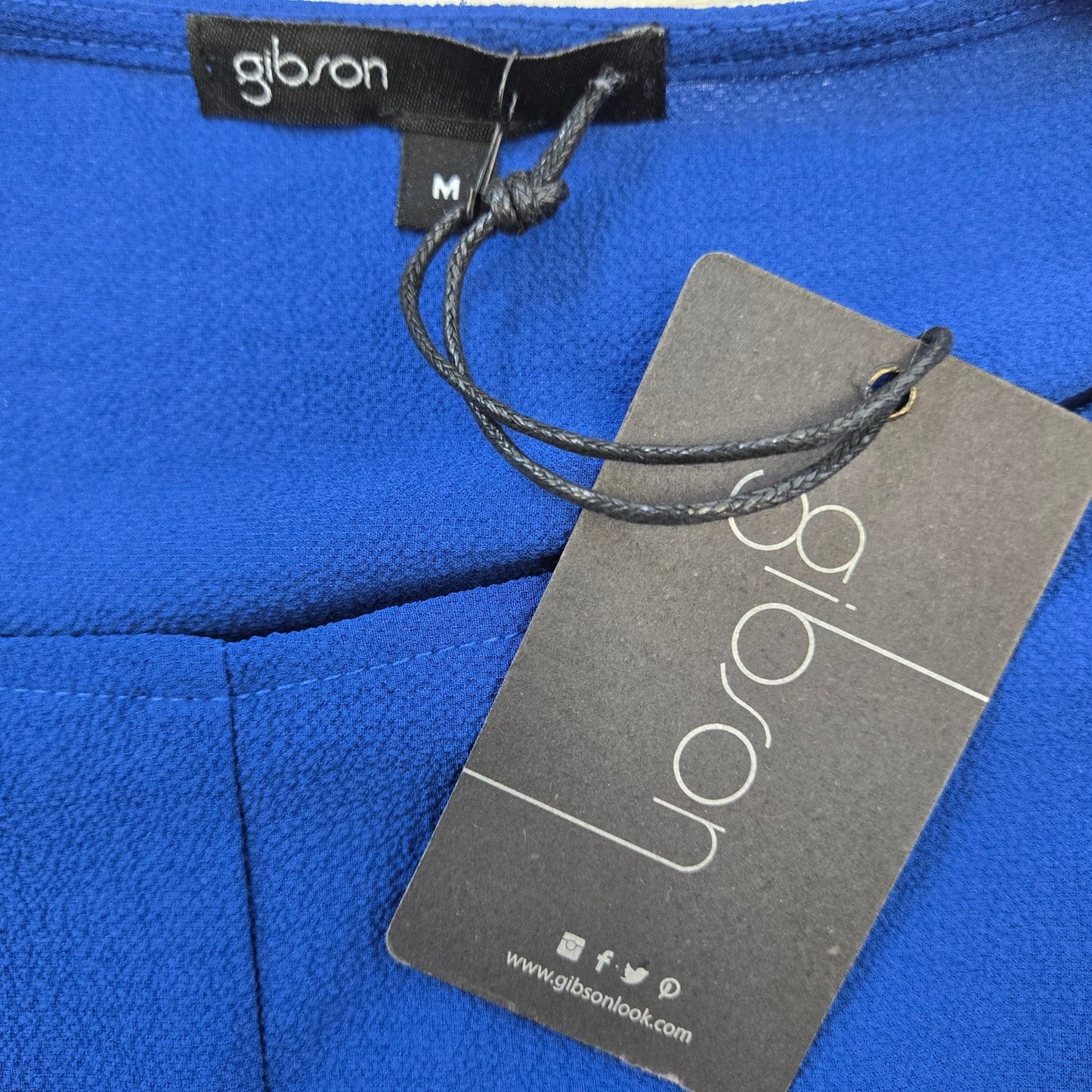 NWT Gibson Side Tie 3/4 Sleeve Blouse Size Medium