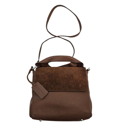 Persaman New York Pebble Leather & Suede Convertible Crossbody Handbag