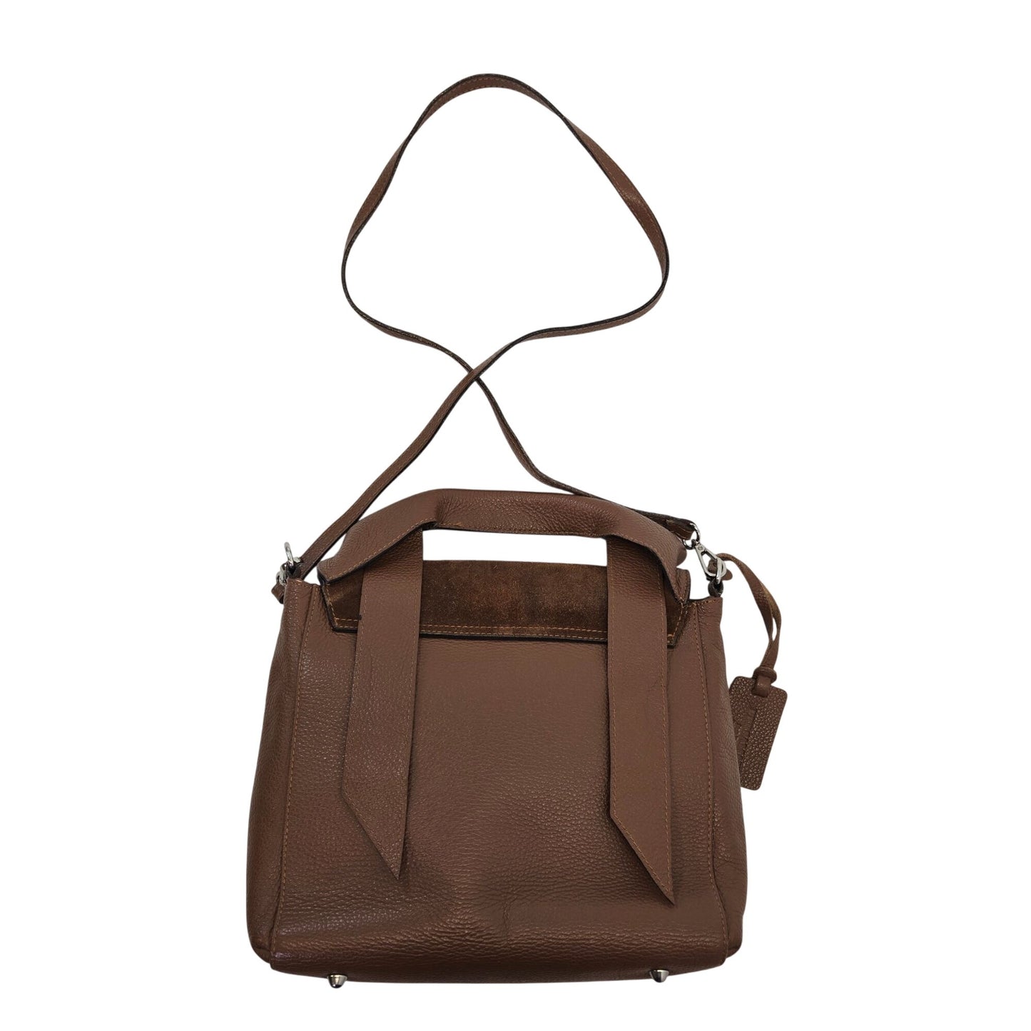 Persaman New York Pebble Leather & Suede Convertible Crossbody Handbag