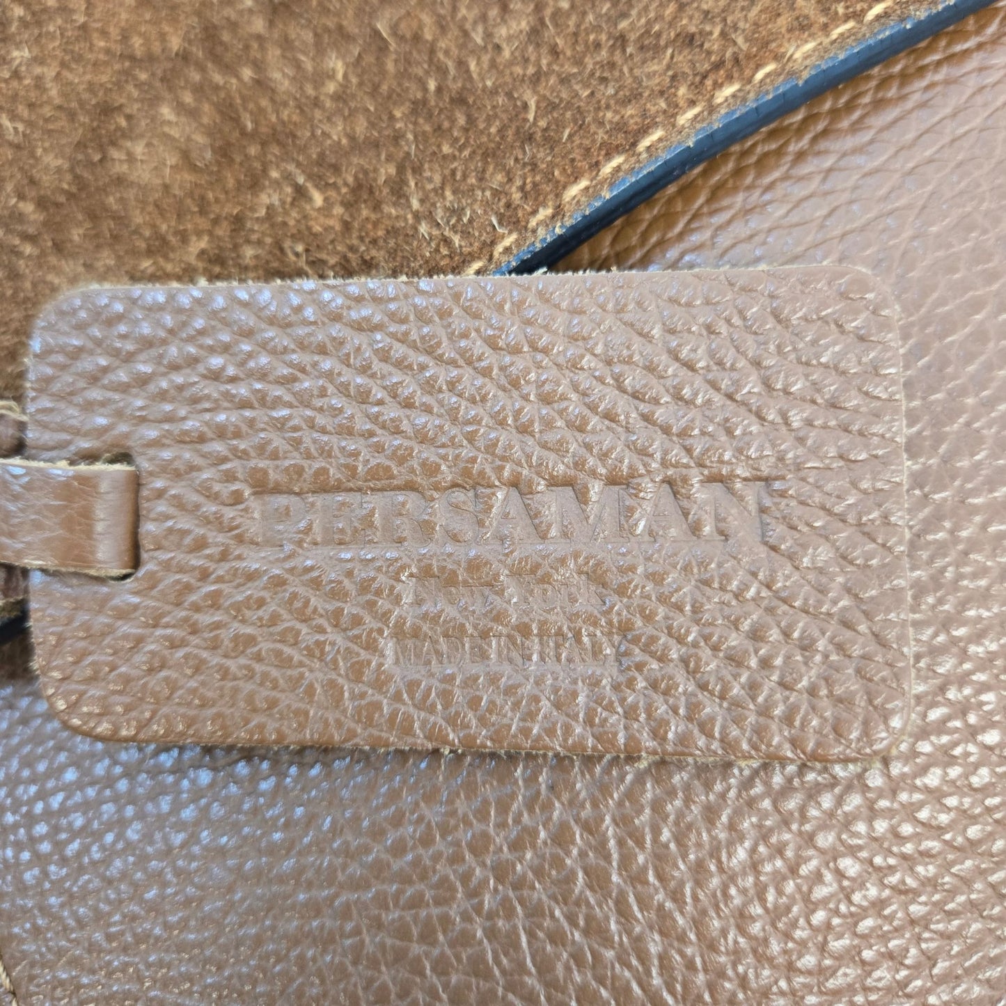 Persaman New York Pebble Leather & Suede Convertible Crossbody Handbag