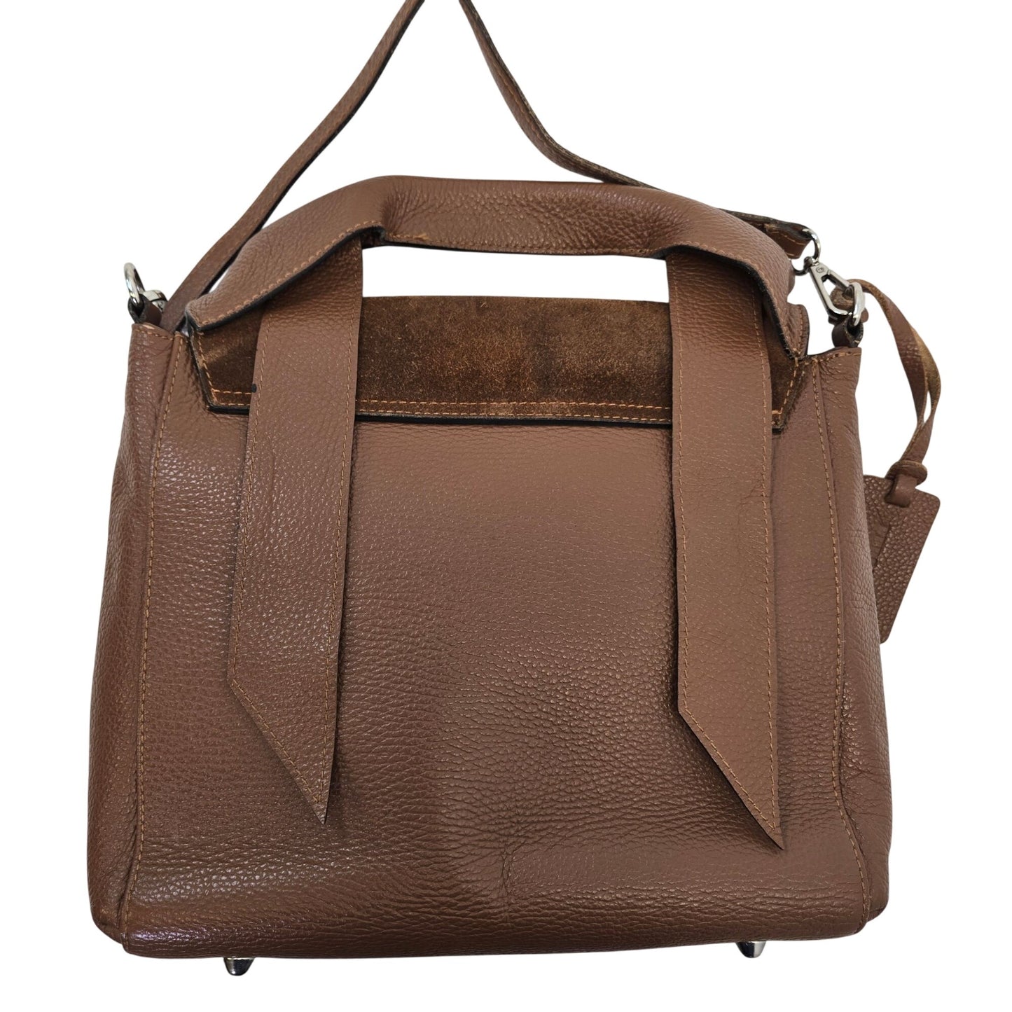 Persaman New York Pebble Leather & Suede Convertible Crossbody Handbag