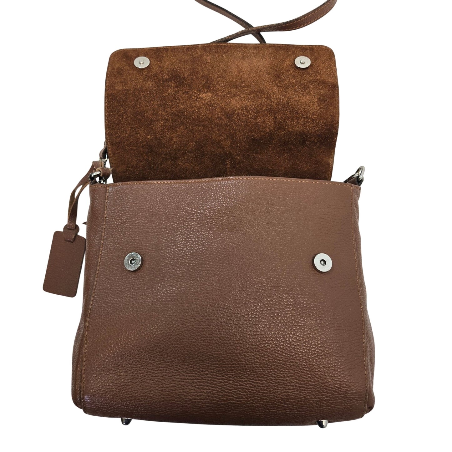 Persaman New York Pebble Leather & Suede Convertible Crossbody Handbag