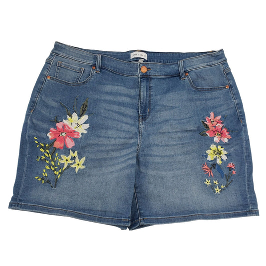 Lane Bryant Floral Embroidered Jean Shorts Size 20