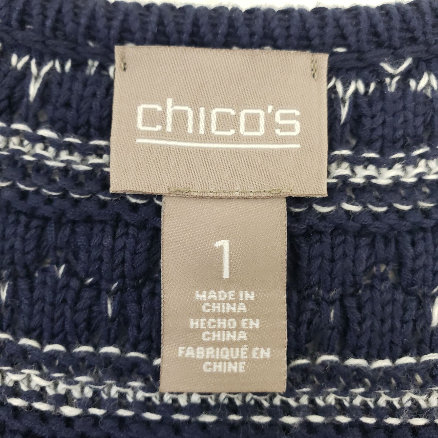 Chico's Fringe Trim Cardigan Sweater Size Chico's 1/Medium