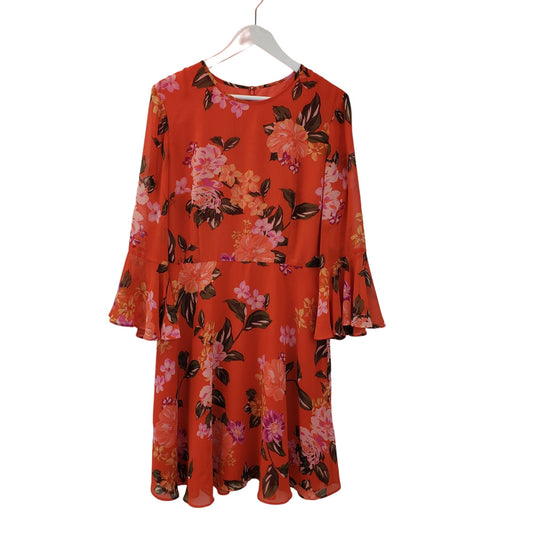 Donna Morgan Floral Bell Sleeve Dress Size 12