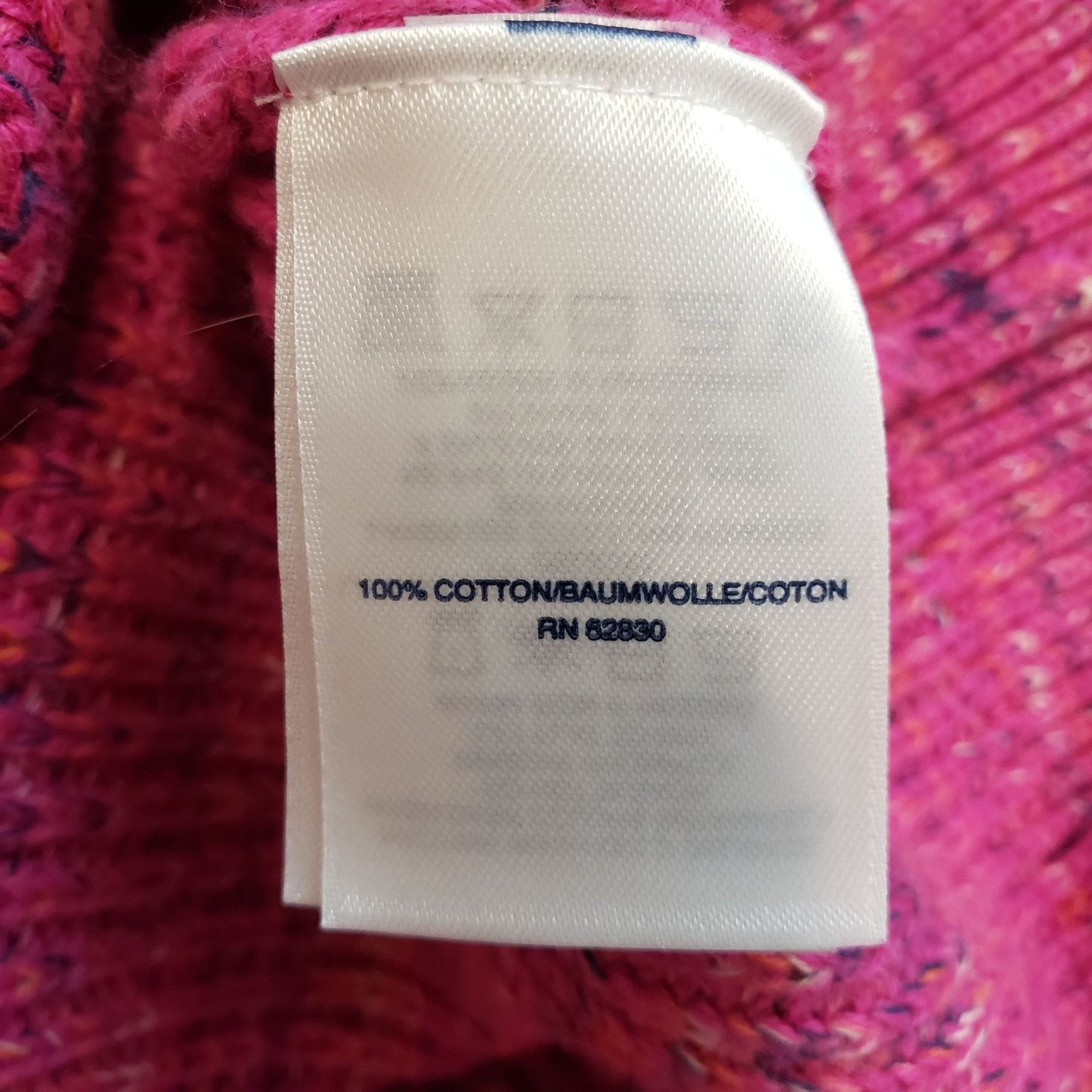 Lands' End Drifter Confetti Print Quarter Zip Sweater Size Medium