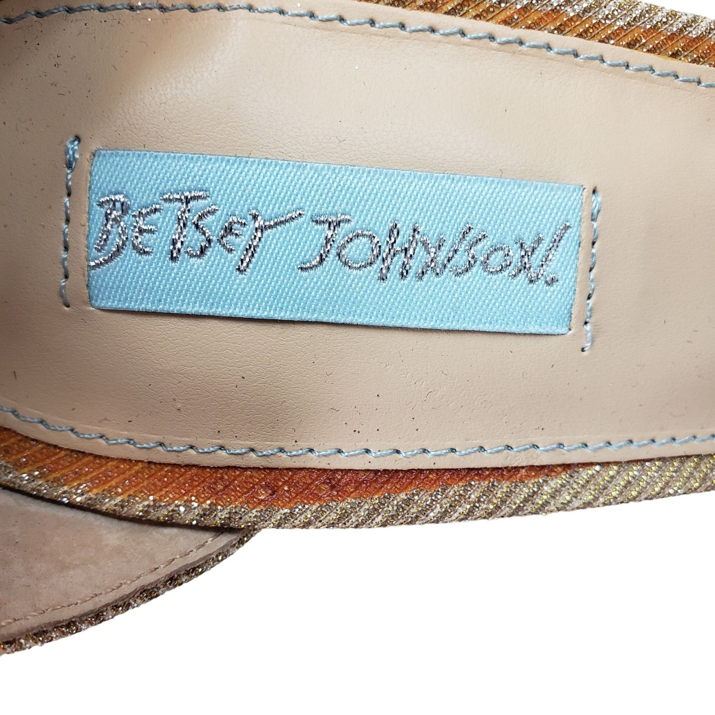 NWOT/NWOB Betsey Johnson Carly Gold Sparkle Heels Size 11