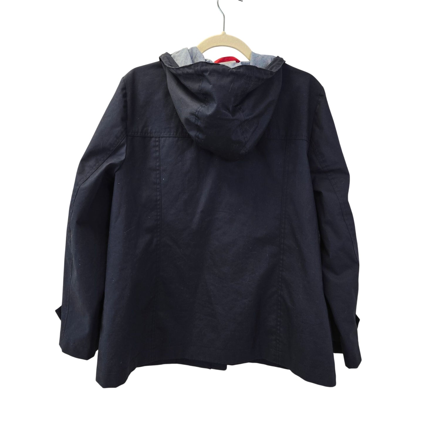 Talbots Cotton Hidden Zipper Hooded jacket Size Large (est)