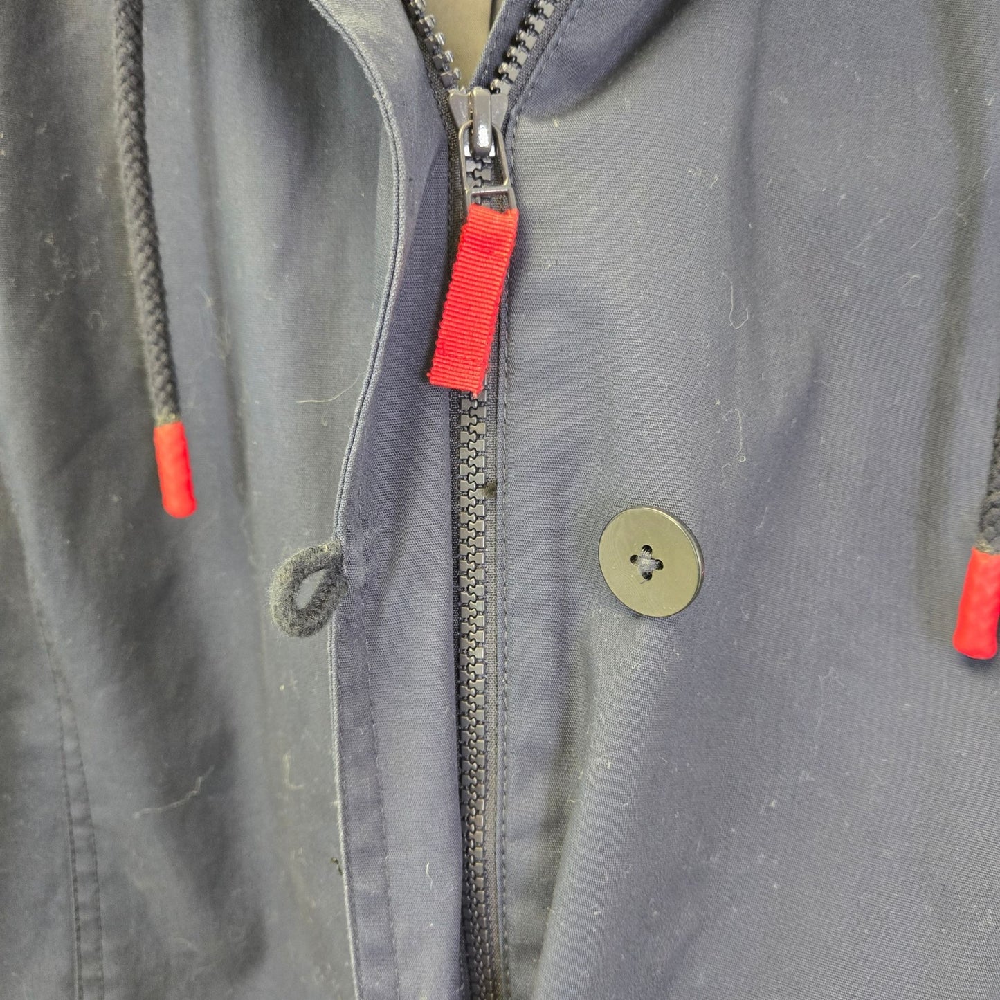Talbots Cotton Hidden Zipper Hooded jacket Size Large (est)