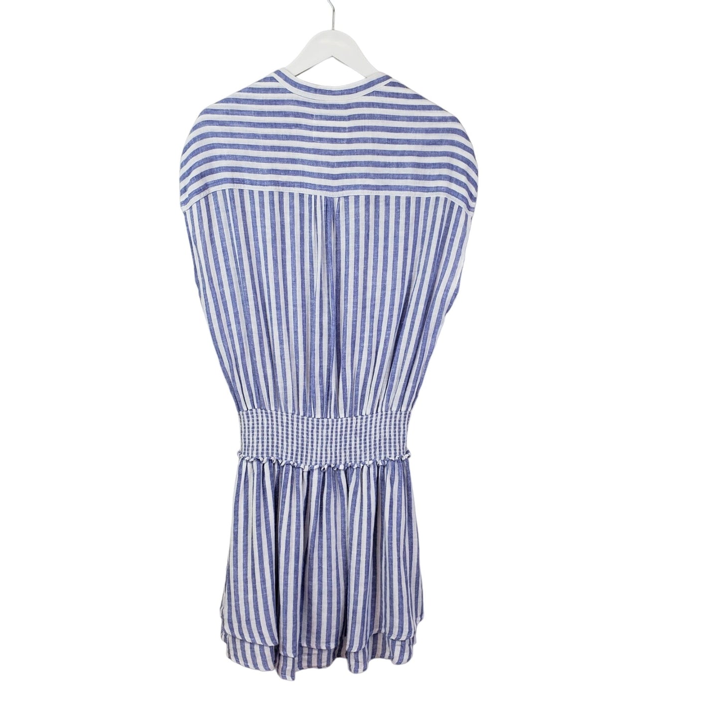 Rails Linen Blend Smocked Waist Mini Dress Size Medium