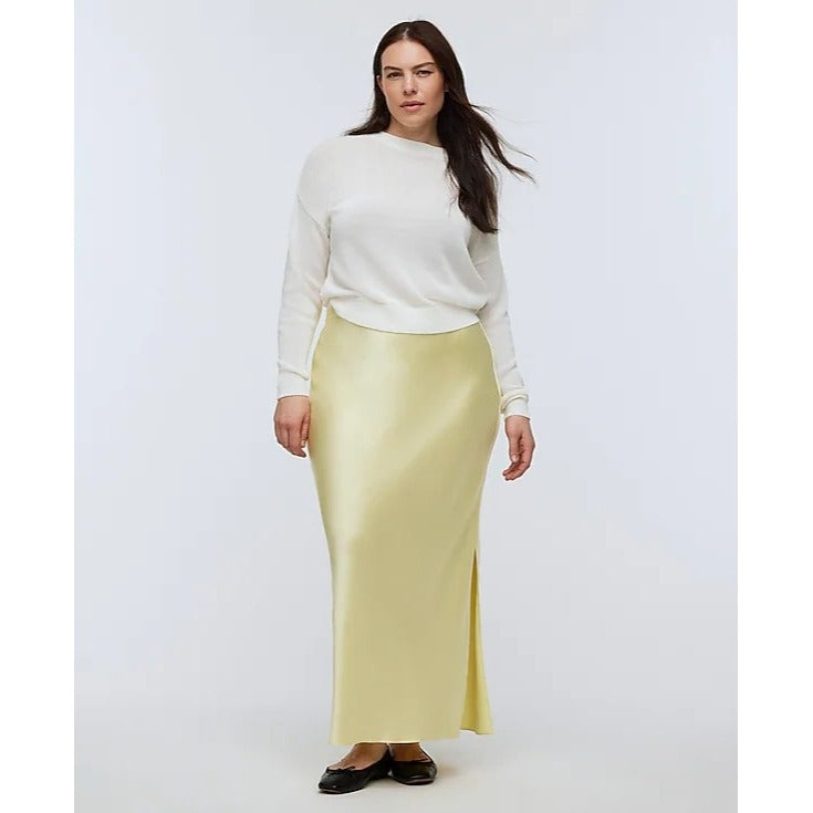 NWT Madewell Solana Bias Satin Maxi Skirt Size 10