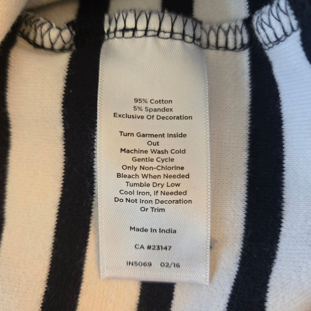 Talbots Striped Knit Embroidered Hem Short Sleeve Shift Dress Size Medium
