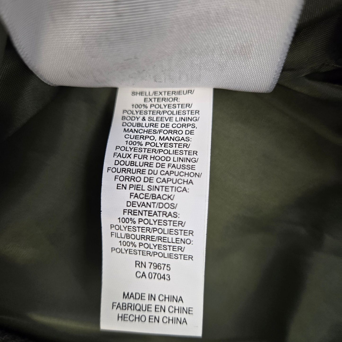 Lucky Brand Olive Green Quilted Hooded Jacket Size Medium