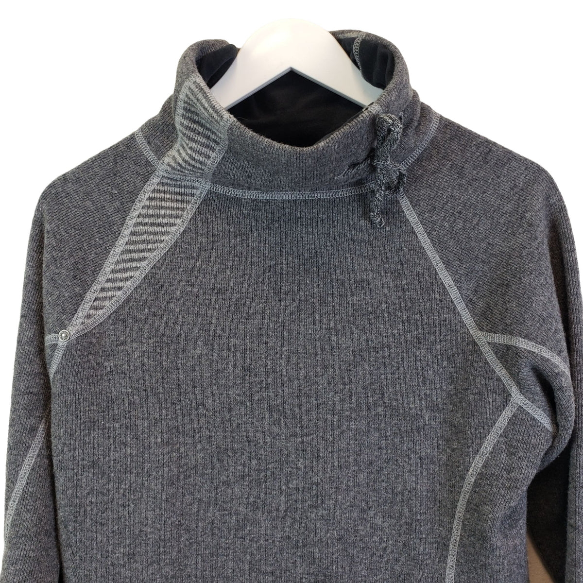 Prana Wool Blend Cowlneck Tie Sweater Size Large