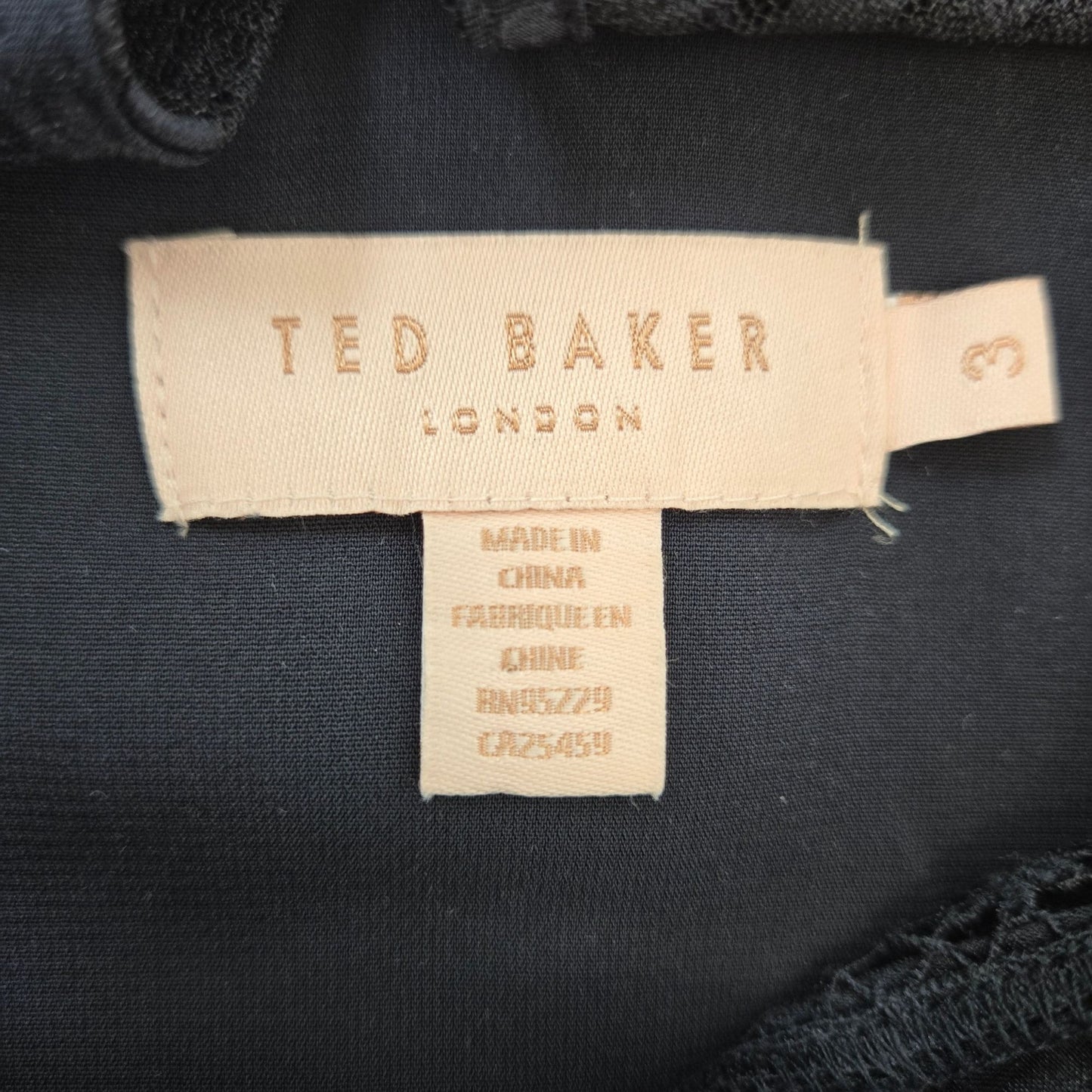 Ted Baker London Shilli Lace Inset Dot Blouse Size TB 3/US 8