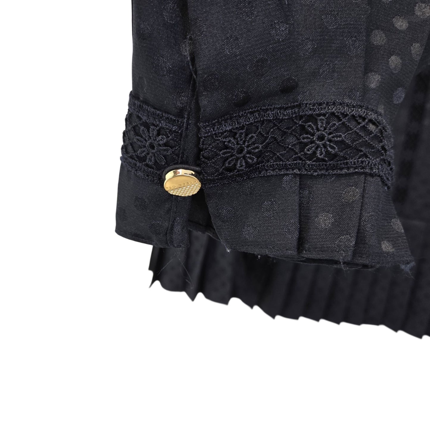 Ted Baker London Shilli Lace Inset Dot Blouse Size TB 3/US 8