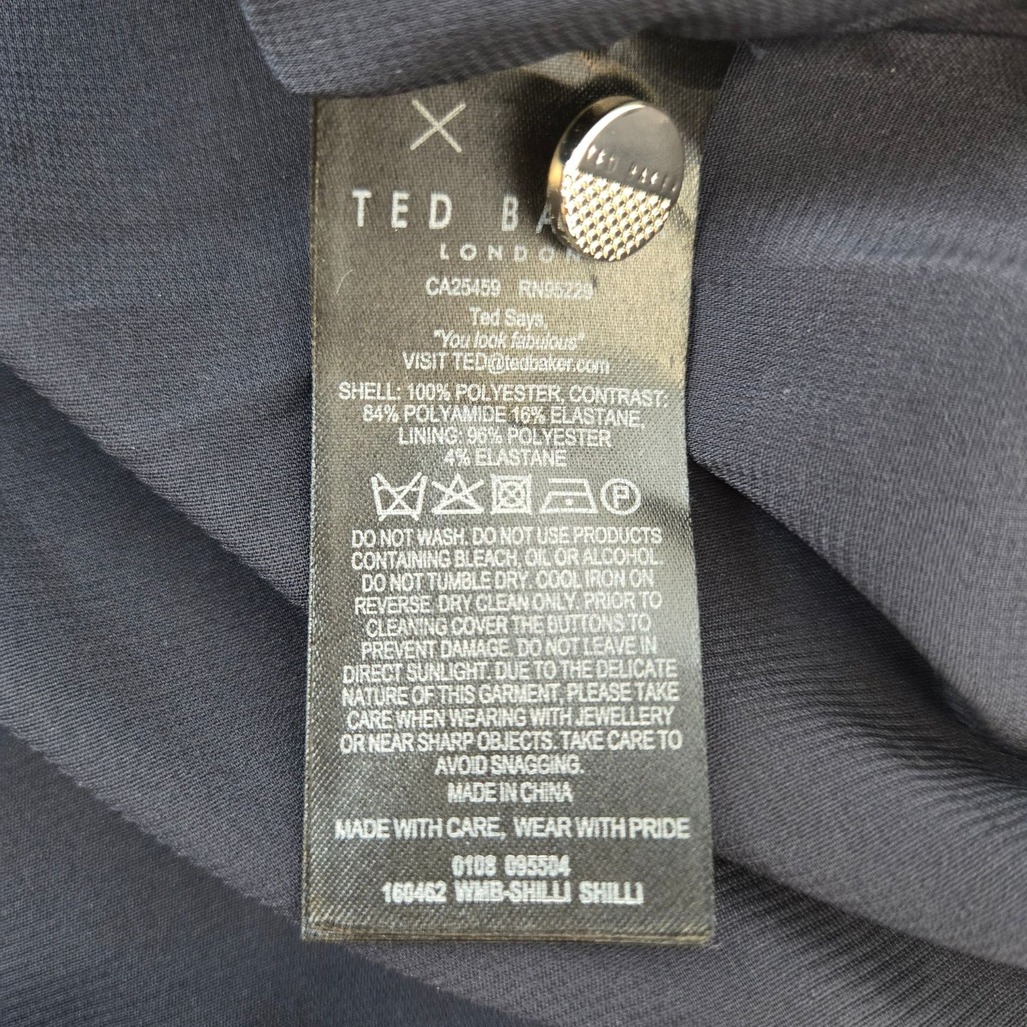 Ted Baker London Shilli Lace Inset Dot Blouse Size TB 3/US 8