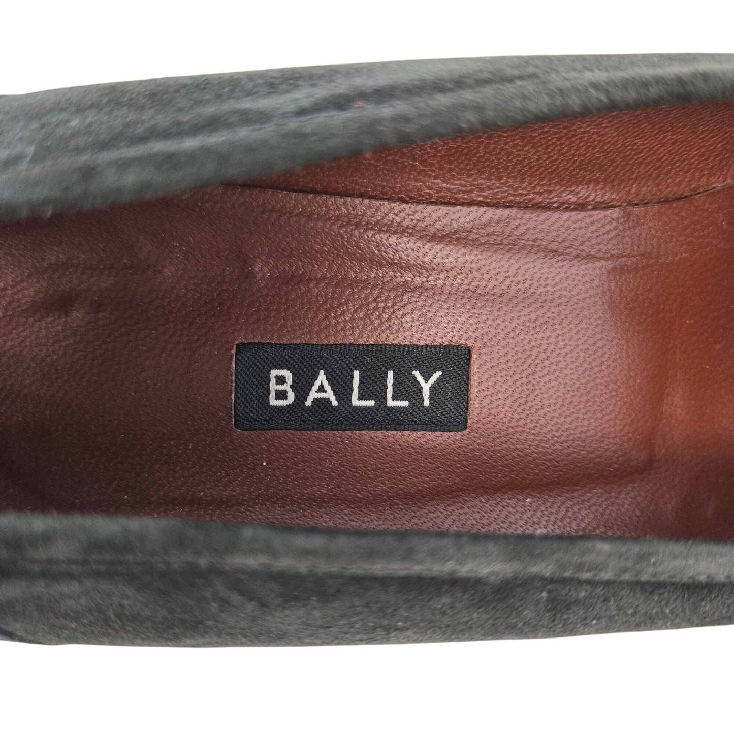 Bally Styleflex Ferreira Suede Leather Heeled Loafer Shoes Size US 9/EU 6.5