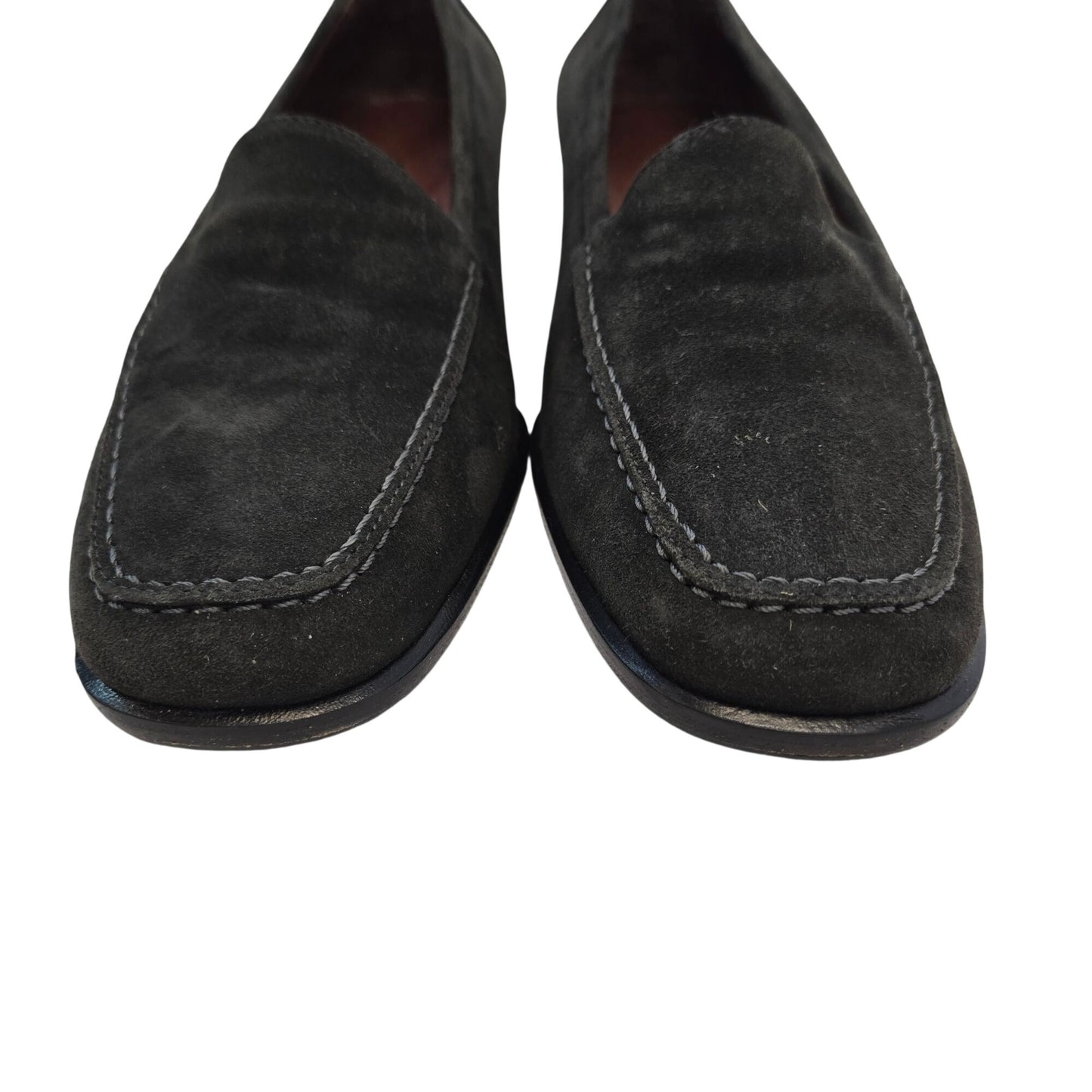 Bally Styleflex Ferreira Suede Leather Heeled Loafer Shoes Size US 9/EU 6.5