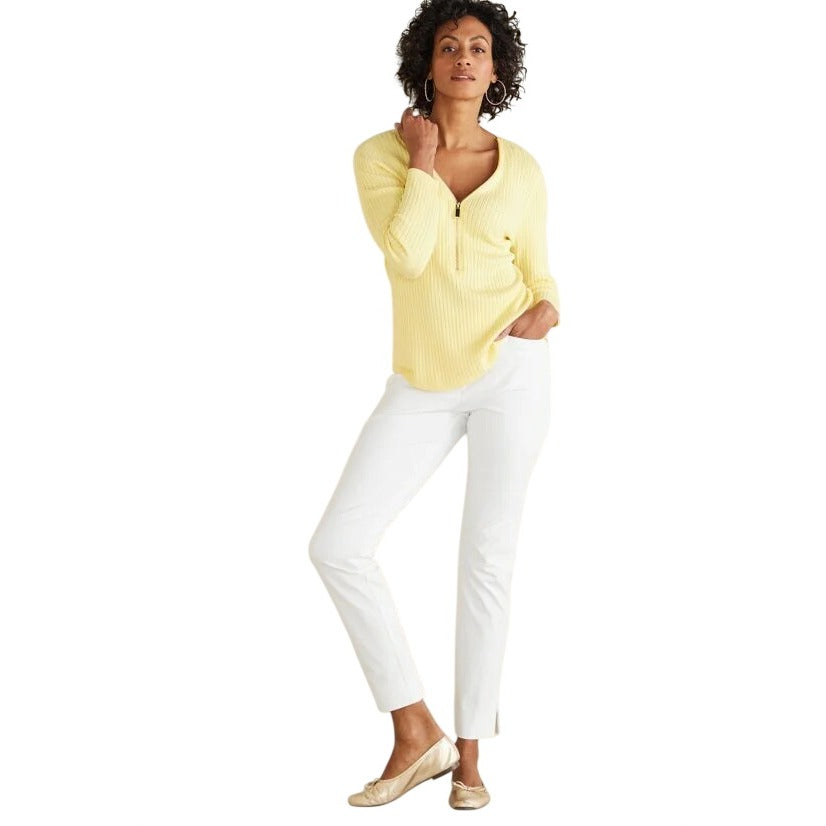 Soft Surroundings Superla Slim Leg Pants in White Size 6