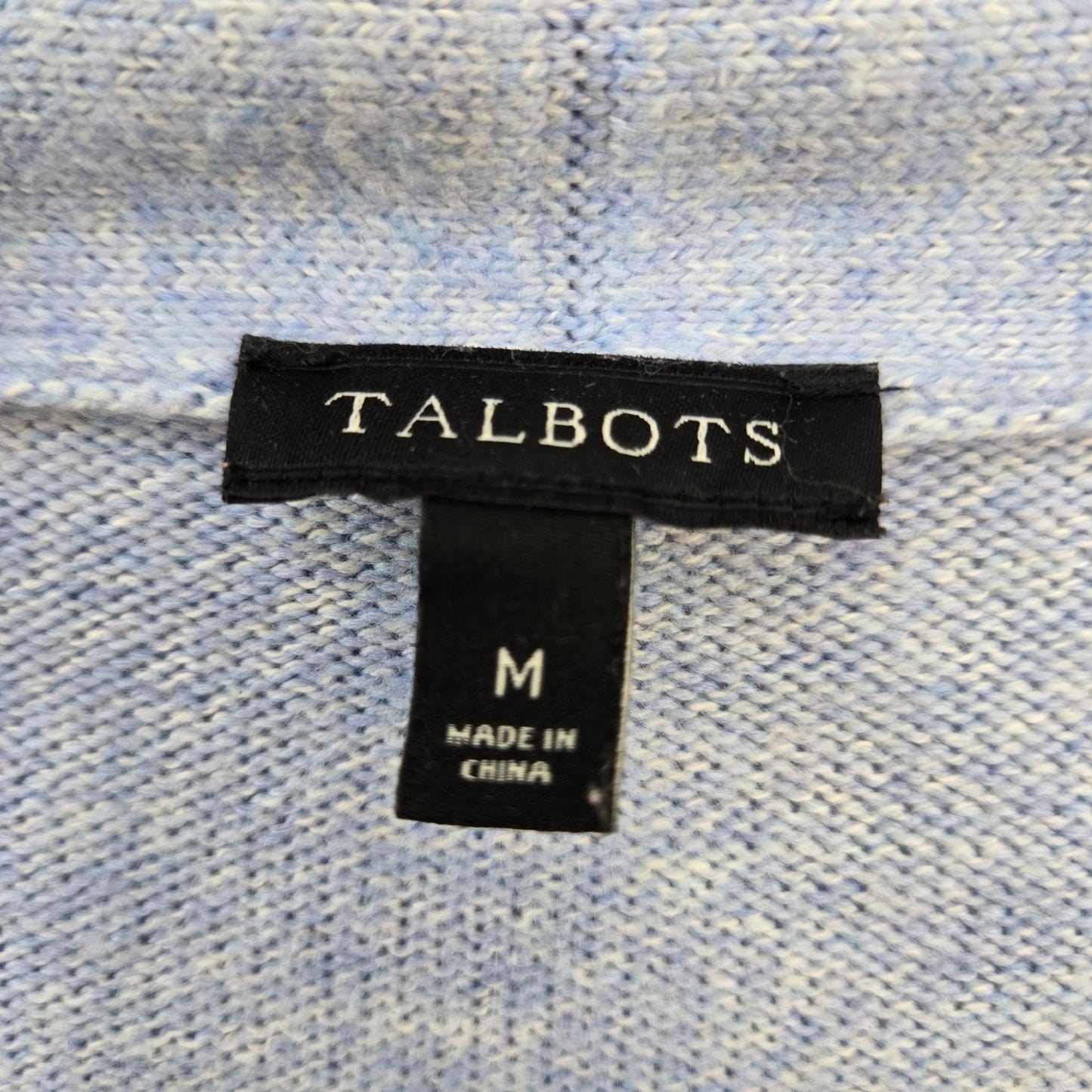 Talbots Cotton Blend Longline Open Cardigan Sweater Size Medium