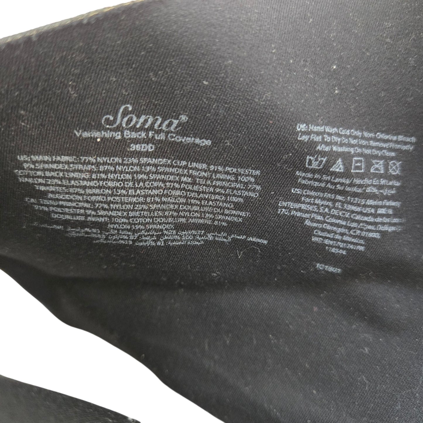 Soma Vanishing Back Full Coverage Underwire Padded Bra Size 38DD