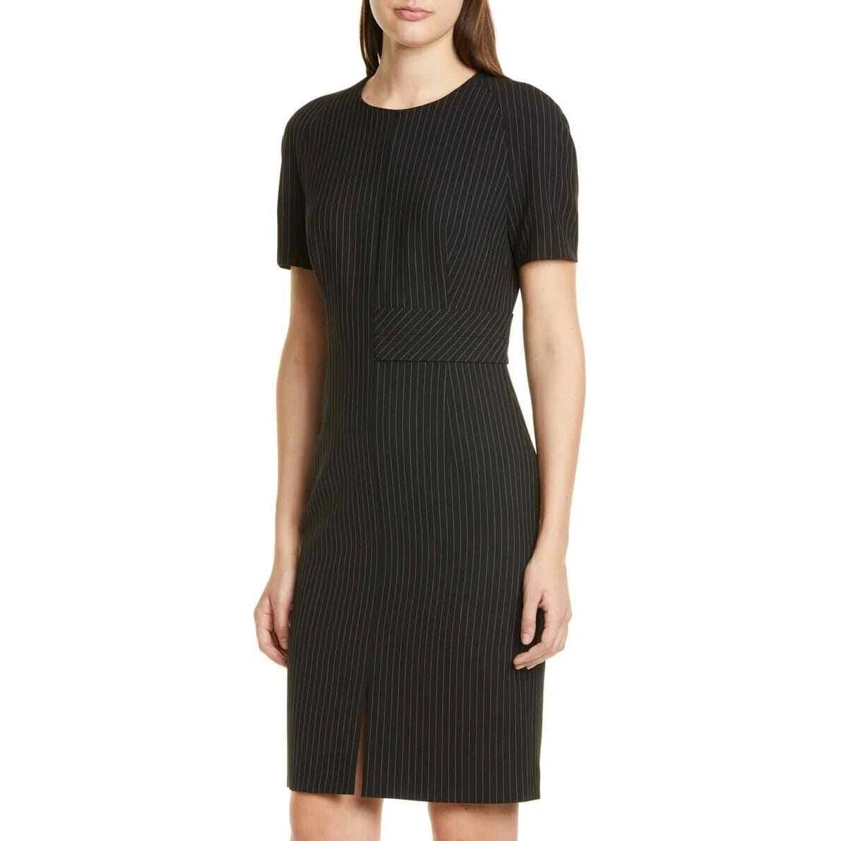 BOSS Hugo Boss Dedori Pinstripe Ponte Sheath Dress Size 12