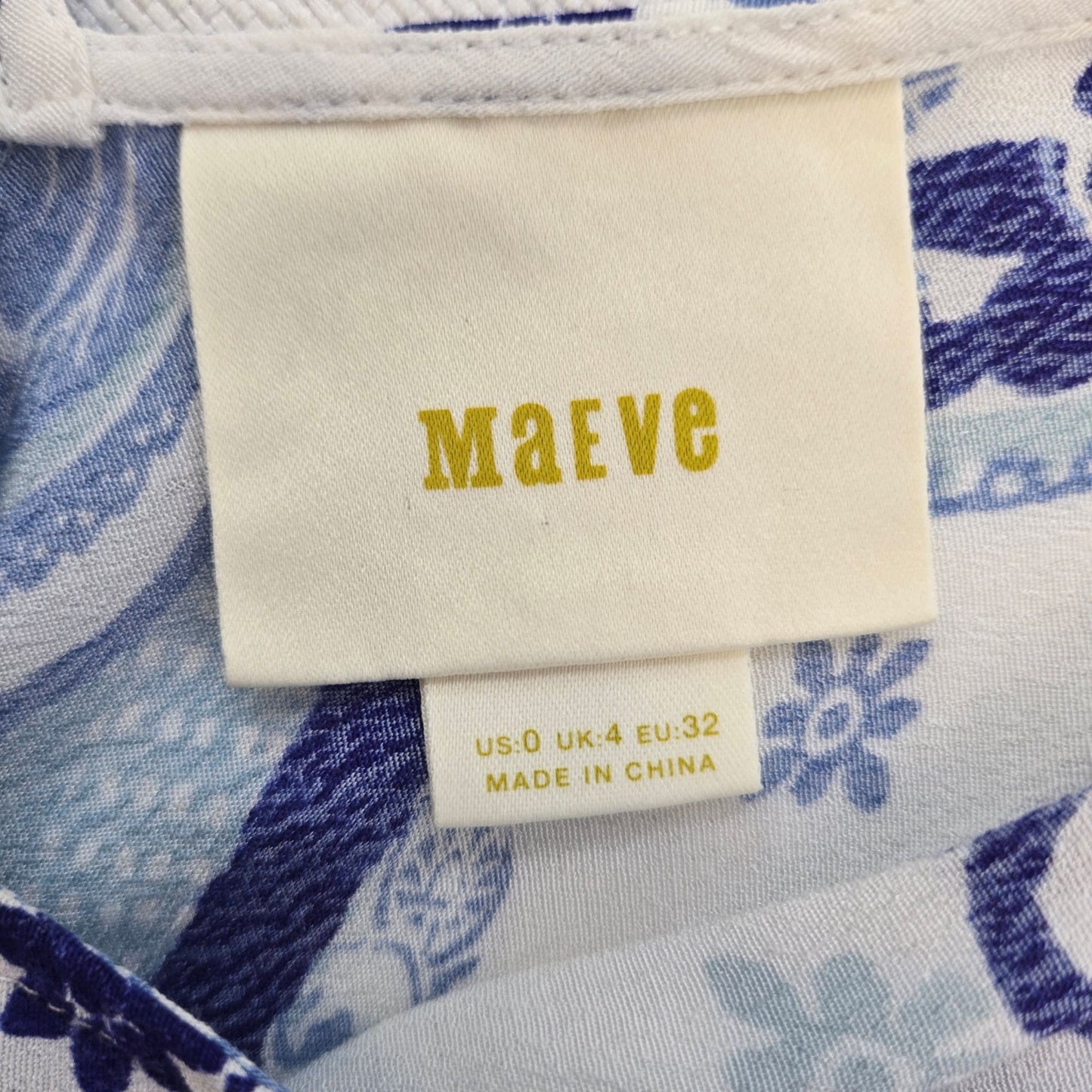 Anthropologie Maeve Clana 100% Viscose Trapeze Top Size 0