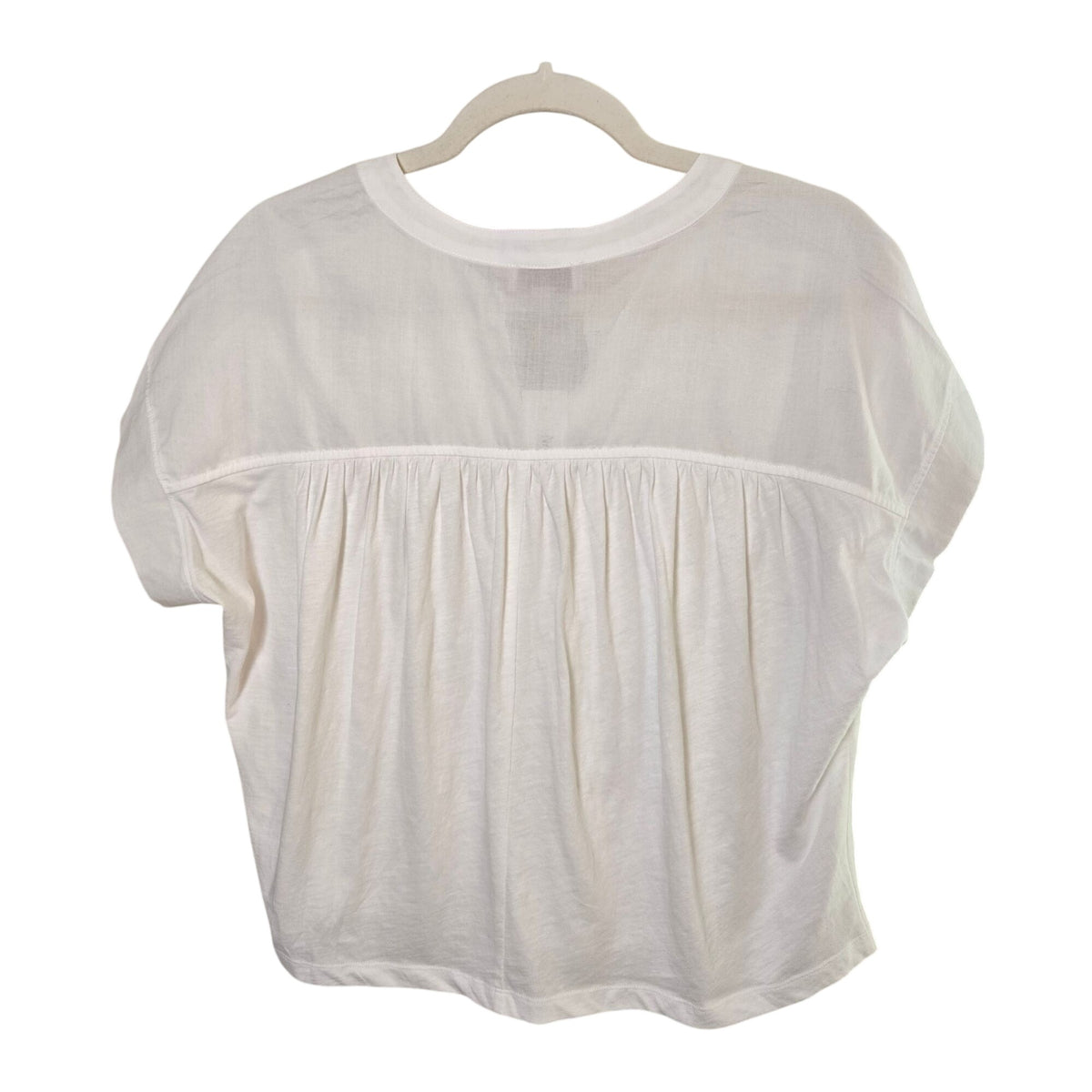 NWT Loft Outlet 100% Cotton Oversized Cap Sleeve V-Neck Top Size S/M