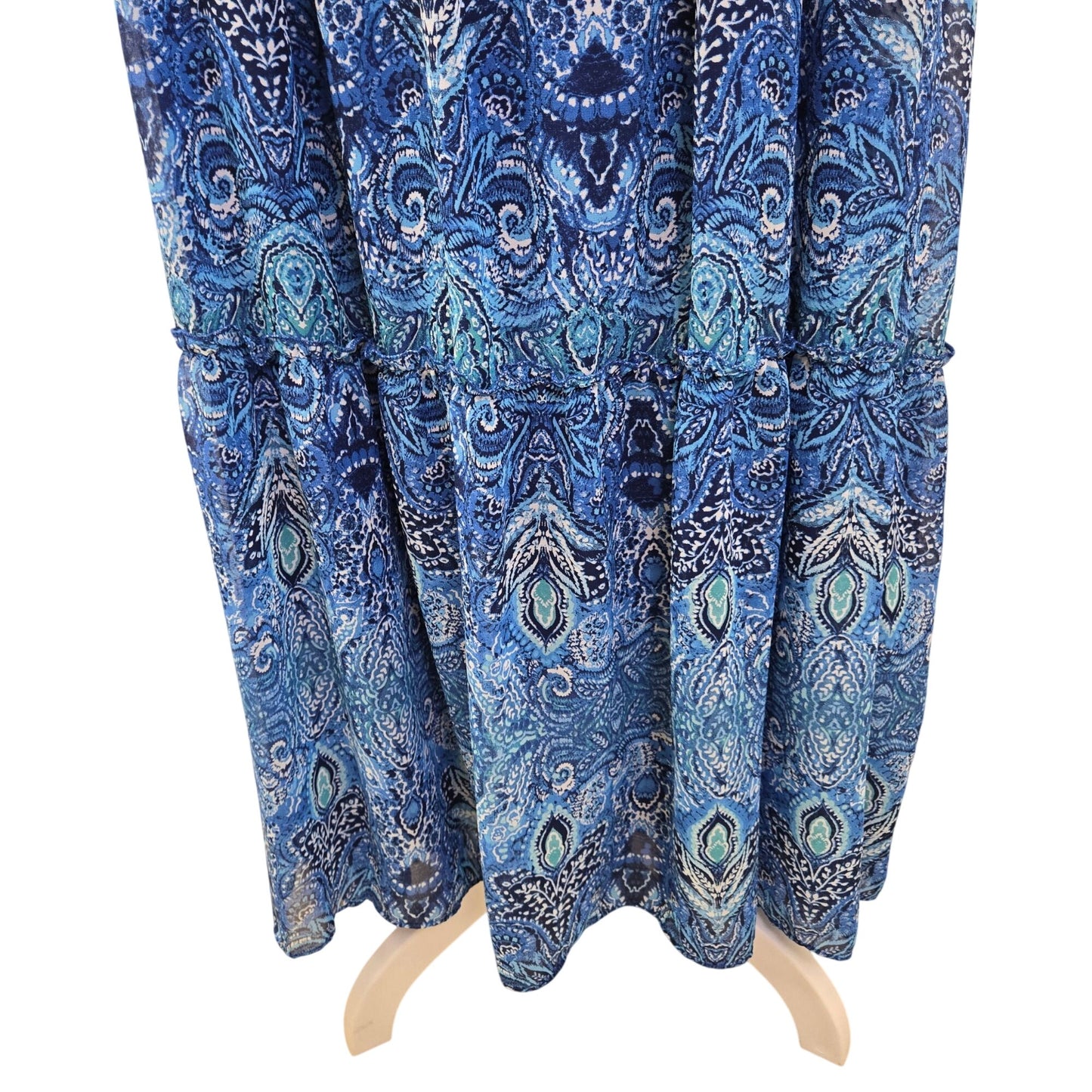 NWT Rabbit Rabbit Rabbit Women Floral Flutter Sleeve Tiered Hem Maxi Dress Size 22W