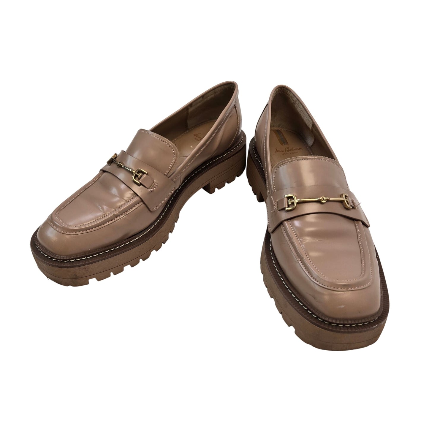 Sam Edelman Laurs Patent Leather Lug Sole Loafer Shoes Size 11M