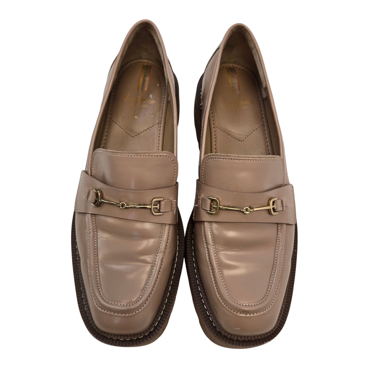 Sam Edelman Laurs Patent Leather Lug Sole Loafer Shoes Size 11M