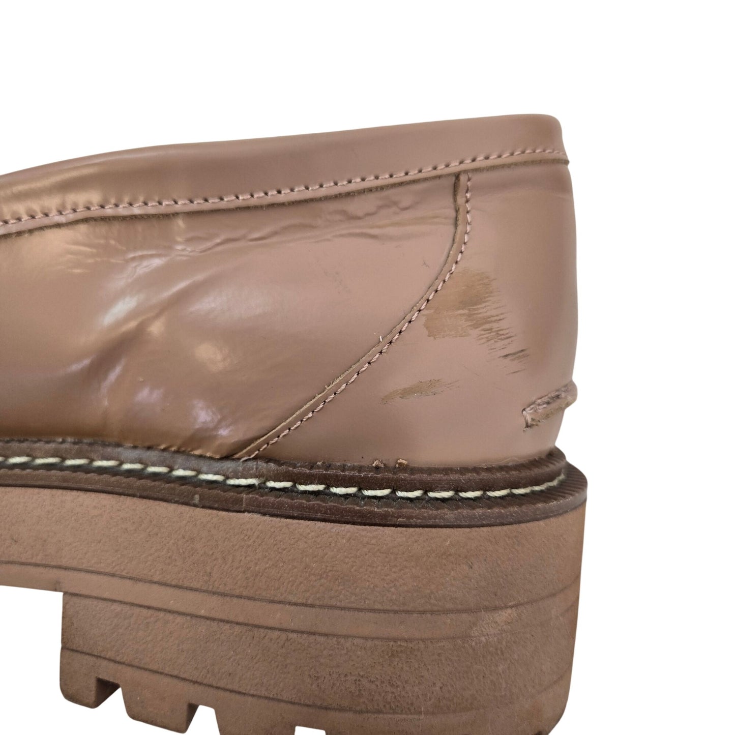 Sam Edelman Laurs Patent Leather Lug Sole Loafer Shoes Size 11M