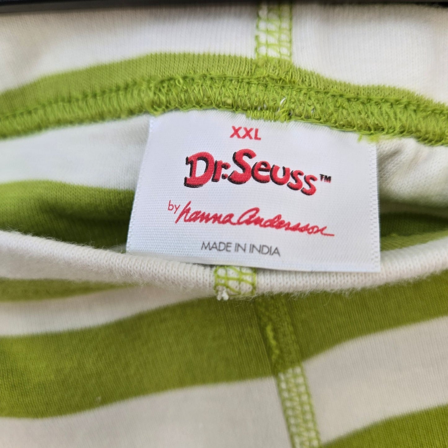 Hanna Andersson Adult Dr. Seuss Grinch Long John Pajama Set Size XL/XXL