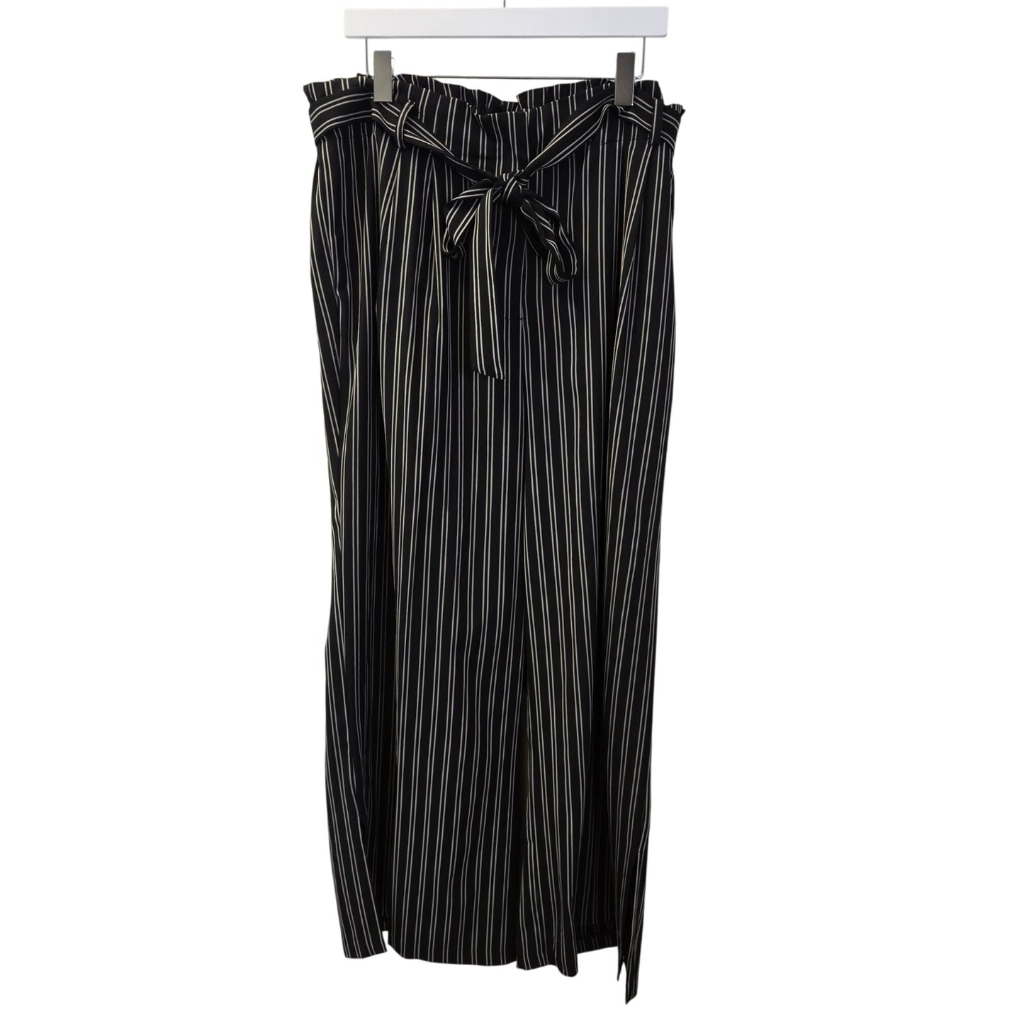 Adrianna Papell High Rise Striped Wide Leg Belted Pants Size 22W